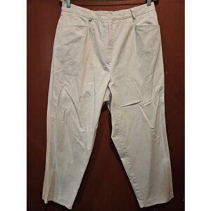 * BEDFORD FAIR White Chinos Pants Ladies Size 16P